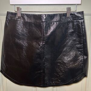 BB Dakota Glossy Black Mini Skirt